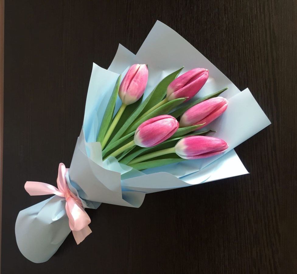 Pastel Charm Tulip Bouquet 💙🌷