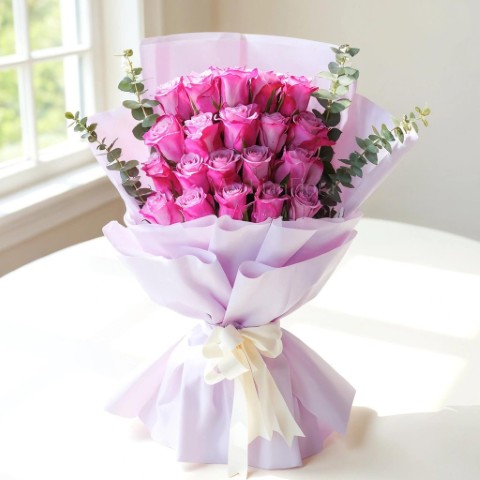 💜 Magnificent Lavender Rose Bouquet