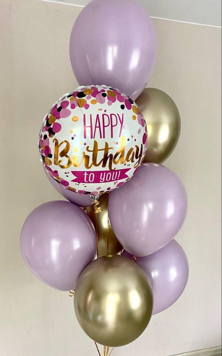 🌸 Lavender Luxe Birthday Balloon Bouquet