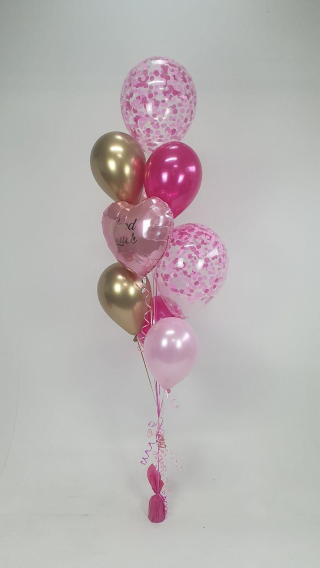 Pink and Gold Balloon Bouquet