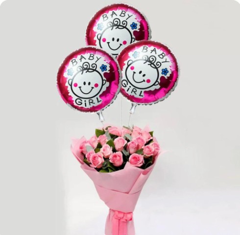 🎈 Baby Joy Bloom & Balloon Trio