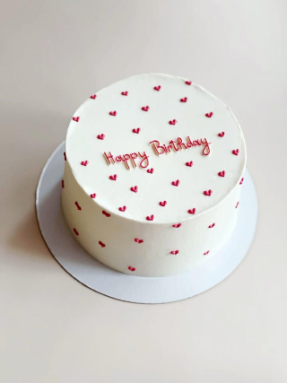 Minimalist Heart Birthday Cake
