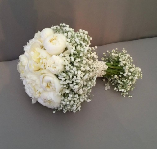 White Peony Bridal Bouquet