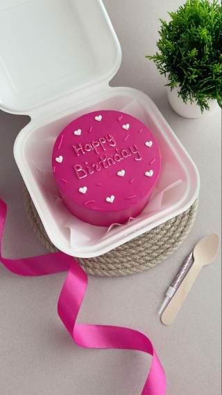 Mini Pink Birthday Cake